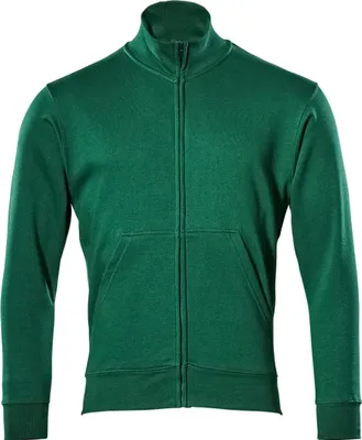 Produktbild von MASCOT® Lavit Sweatshirt mit Reißverschluss Größe S, grün | Packung (1 Stück)