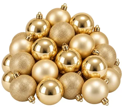 Obrázok produktu pre Edelman lopta nerozbitná zlatá 27 kusov - d8cm