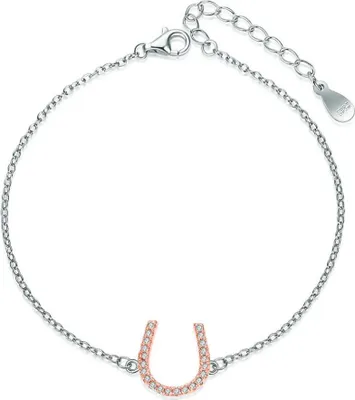 Obrázek produktu pro Módní stříbrný bicolor náramek Podkova B0000561