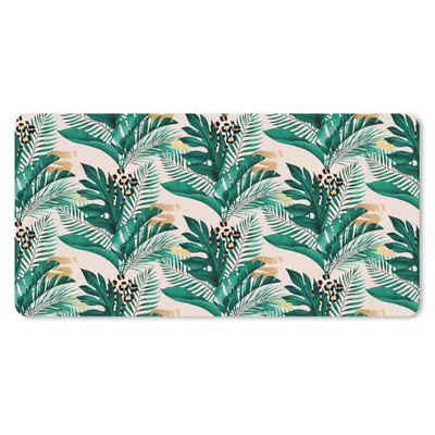 Produktbild von MuchoWow® Mauspad Mousepad Pantherdruck - Rosa - Gold 60x30 cm - Mousepads - Maus Mat - Pad - Mausunterlage - Nachhaltig