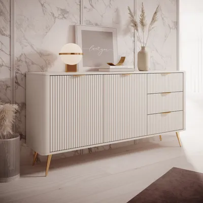 Produktbild von AX LIVING Kleider Kommode Vespasia 163 2T3S 163,2cm Beige XXL Sideboard
