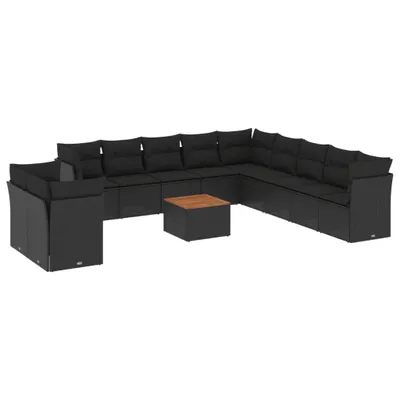 Zdjęcie produktu dla VidaXL 3256055, Czarny, Drewno akacjowe, Żywica, Stal, 550 mm, 370 mm