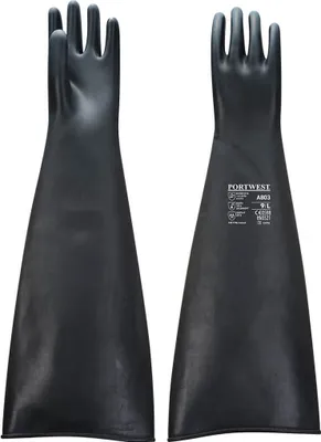 Obrázek produktu pro Portwest A803 Latexové gumové rukavice pro velké zatížení 600 mm černé Velikost XL