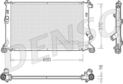 Produktbild von DENSO DRM10076 Kühler Wasserkühler Motorkühler für MAZDA 5 (CR19) 3 (BK) 5 (CW) 3 Stufenheck (BK)