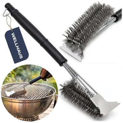 Produktbild von WELLHAUS BBQ Pinsel Grillpinsel Metall Küchenpinsel