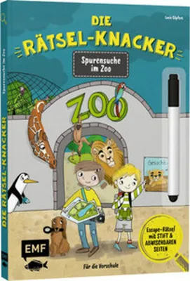 Image de Die Rätsel-Knacker - Spurensuche im Zoo (Buch mit abwischbarem Stift)