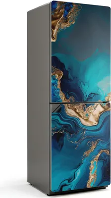 Zdjęcie produktu dla Abstrakcyjne fale i plamy - Magnetyczna osłona lodówki - Folia dekoracyjna magnetyczna do kuchni - Magnes na lodówkę deco - Samoprzylepna tablica magnetyczna - Folia magnetyczna na drzwi lodówki - 70x190 cm