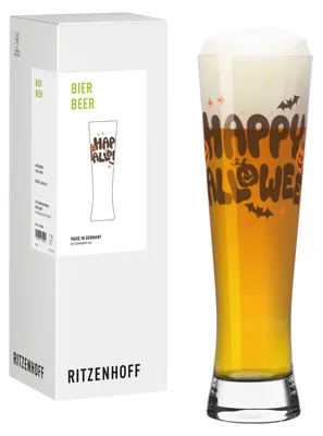 Immagine prodotto di Bicchiere da birra Halloween di Ritzenhoff, capacità 396 ml, in vetro di cristallo, prodotto in Germania, marchio Soleluna