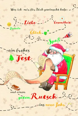 Produktbild von Weihnachten - Zuckerrohrpapier - Glückwunschkarte im Format 11,5 x 17