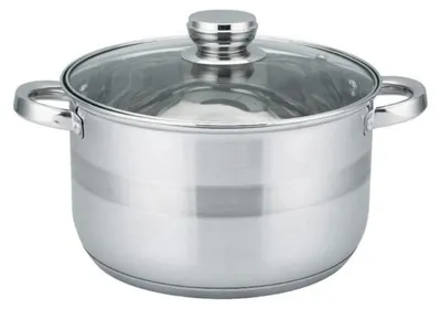 Obrázek produktu pro Nerezový hrnec Rosberg, objem 7,8 litru, průměr 26 cm, včetně poklice, vhodný pro indukční vařiče