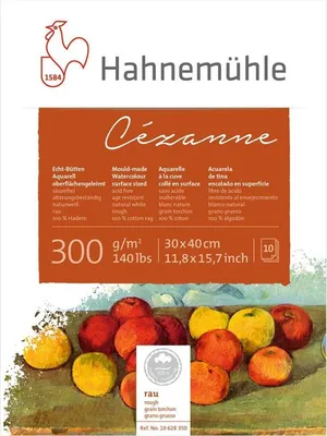 Produktbild von Hahnemühle Cézanne Aquarellblock - 300 g/m² - rau - 30 x 40 cm - 10 Blatt
