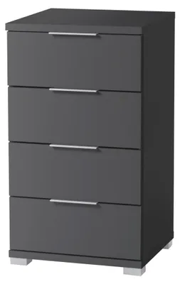 Productafbeelding van Nachtkastje "Smilla" in grafietkleur, melamine - 46x79x42 cm (breedte x hoogte x diepte)