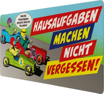 Produktbild von Hausaufgaben nicht vergessen Schreibtischunterlage 89x40cm XXL Mauspad mit