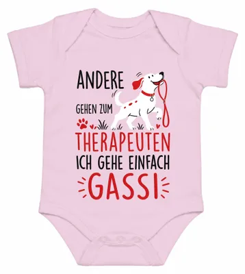 Obrázek produktu pro Někdo jde k terapeutovi, já jen tak. Výroková trička, sarkasmus. Dětské body, růžová barva, velikost 12/18 měsíců