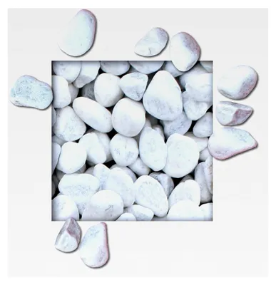 Produktbild von 10 kg Marmorkies Carrara Weiß verschiedene Körnungen 40/60 mm