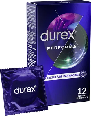 Productafbeelding van Durex Performa, mannencondoom, glad, transparant, latex, groot, CE-markering
