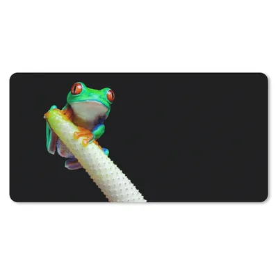 Produktbild von MuchoWow® Schreibtischunterlage Frosch - Tier - Pflanze 80x40 cm - XXL Mauspad