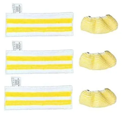 Produktbild von 6 Stück Mikrofaser-Tuchset für Kärcher Easyfix SC1 SC2 SC3 SC4 SC5 Dampfreiniger Zubehör Bodendüse Tücher Ersatzteile | Bodenreinigung zu Hause