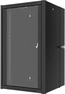 Produktbild von Lanview RWP20U45BL-D, Wandmontiertes Regal, 20U, Sperrschloss, Ablageschienen, 54 kg, Schwarz