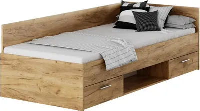 Zdjęcie produktu dla Kondela Rama łóżka ze schowkiem Boat 90 - dąb artisan