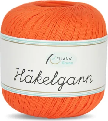 Produktbild von Rellana Häkelgarn, Filethäkelgarn, 50 gr/283m, 100 % Baumwolle orange (24)