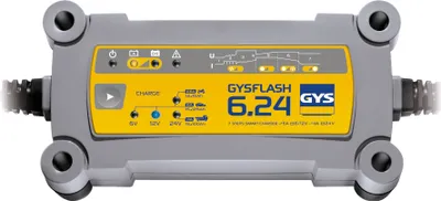 Produktbild von GYS FLASH 6.24 029460 Automatikladegerät 6 V, 12 V, 24 V 0.8 A 6 A 4 A (029460)