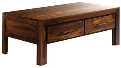 Produktbild von MASSIVMOEBEL24.DE Couchtisch Sheesham 115x65x45 braun lackiert METRO LIFE #105