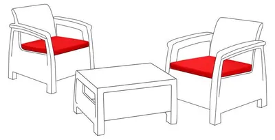 Produktbild von Rattanmöbel Sitzkissen – Wasserabweisende Gartenmöbel Kissen mit Komfortfüllung – Sitzpolster für Garten, Terrasse und Balkon – 2 Stück