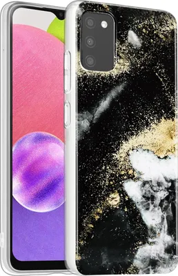 Produktbild von Hülle für Samsung Galaxy A03s Schutzhülle Marmor Motiv Handy Case Silikon Slim Cover