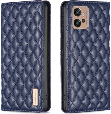 Obrázek produktu pro Elegantní flipové kožené pouzdro ve stylu knihy se stojánkem pro Motorola Moto G32 Blue