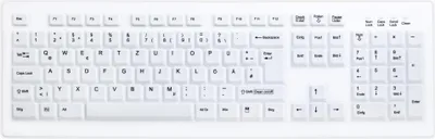 Obrázek produktu pro Contour Design Active Key AK-C8100, Plná velikost (100 %), Kabel, USB, Membránový spínač, QWERTZ, Bílá