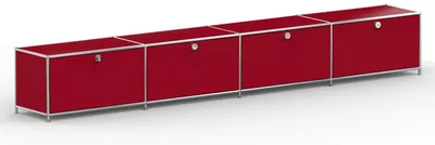 Produktbild von TV Board mit 4 Klappen & Schloss, Breite 302 cm, Rubinrot