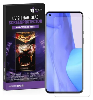 Produktbild von 1x 9H Hartglas für OnePlus 9 FULL CURVED UV Liquid Schutzglas Panzerfolie Displayschutz Schutzfolie Displayglas Panzerglas Tempered Glasfolie Sicherheitsglas Echtglas