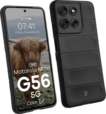 Produktbild von Robuste Handyhülle für Motorola Moto G56 5G, Bizon Case Tur, Schwarz