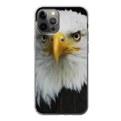 Produktbild von MuchoWow® Handyhülle Schutzhülle Hülle für iPhone 12 Pro Adler - Schwarz - Weiß Silikon Softcase Handy Hülle - Abdeckung