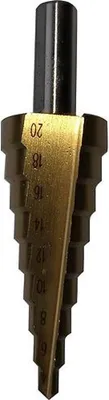 Obrázok produktu pre Vrták Strend Pro stupňovitý vrták SD41, 4-20 mm, TiN, HSS rovný, na kov