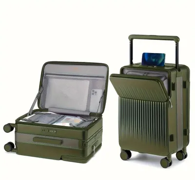 Image de Valise de 20 pouces - Bagage à main - Bagage de voyage - Valise à roulette - Bagage cabine - Légère - Compartiment frontal accessible