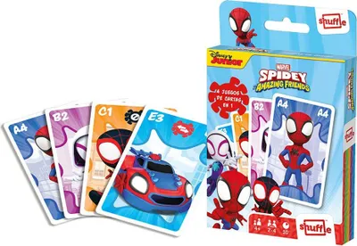 Produktbild von Shuffle Disney 4-in-1 Spidey Fournier Kartenspiel Mehrfarbig  Mehrfarbig One Size