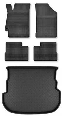Immagine prodotto di Tappetini a vasca + bagagliaio per Mazda 6 I GG/GY 2002-2007 5 pezzi – Wielganizator Semi-Universal