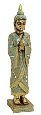 Produktbild von Buddha-Statue - stehend - Polystone - 13 x 13 x 55 cm