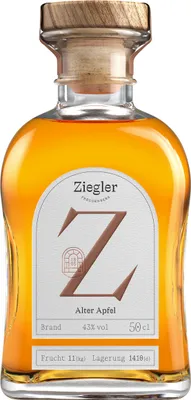 Image de Brennerei Ziegler | Alter Apfel | Eau-de-vie de fruits | 50 cl | 43% vol. | Médaille d'or au concours ISW 2022