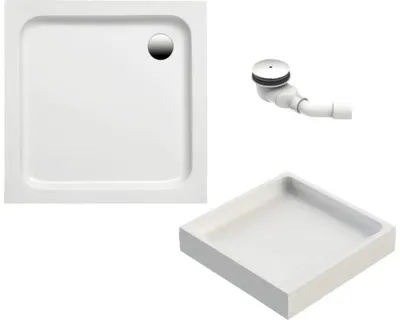 Produktbild von Duschwannen Komplettset OTTOFOND 90 x 90 x 18 cm weiß glänzend 941611