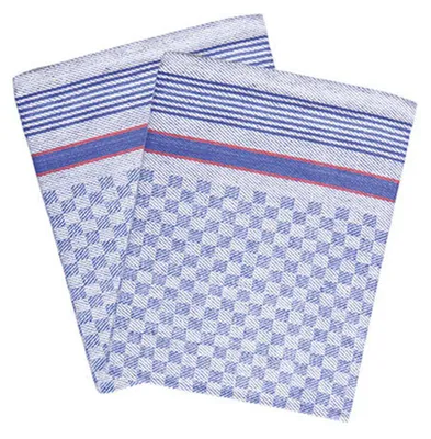 Produktbild von Karlowsky - Grubenhandtuch, Kariert 10er-Pack LT2983 (90 cm x 45 cm) (Blau)