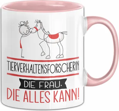 Produktbild von Tierverhaltensforscherin Geschenk Tasse Becher Die Frau Die Allen Kann Geschenkidee für eine Tierverhaltensforscherin Lustig (Rosa)