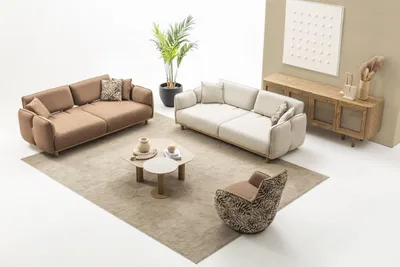 Image de Elegantes Wohnset: 2x 4-Sitzer, Sessel und 3 Tische für Ihr Wohnzimmer