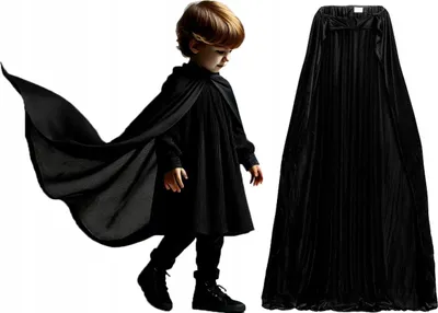 Obrázok produktu pre Čierny plášť čarodejník upír karneval Halloween sviatok svätého Andreja 130 cm