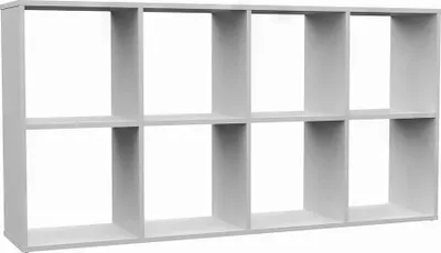 Produktbild von Fächerregal KALLAX 2x4 – 8 offene Fächer für Bücher und Spielzeug | Mattweiß | 147x75x30 cm