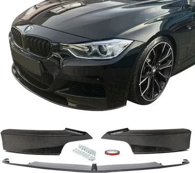Obrázek produktu pro Přední spoilery Lippe Sport-Performance, karbonový vzhled s lesklým povrchem, vhodné pro modely BMW řady 3 (F30, F31) s paketem M