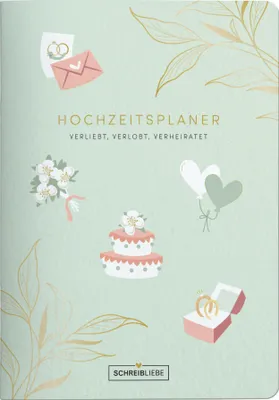 Produktbild von Hochzeitsplaner DIN A5 mit Goldveredlung, 72 Seiten, umfassende Planungstools aus Premiumpapier