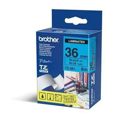 Image de Ruban Brother TZe-561 (impression noire/dossier bleu)